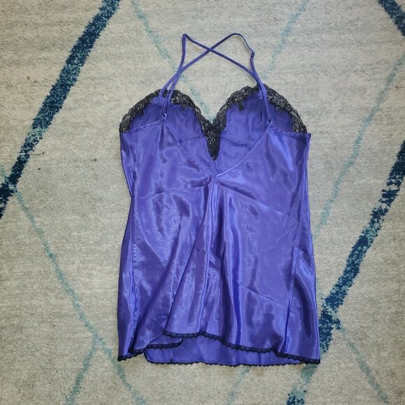 Frederick's of Hollywood Deep Purple Silky Feel Nighty || Medium EUC - Picture 5 of 12
